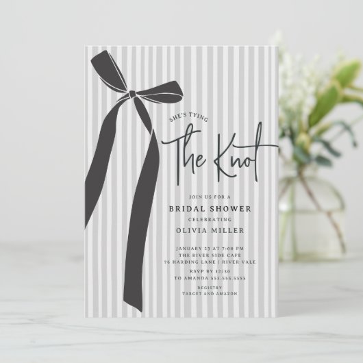 Ze bindt het knoop Vrijgezellenfeest vast Kaart (Staand voorkant)