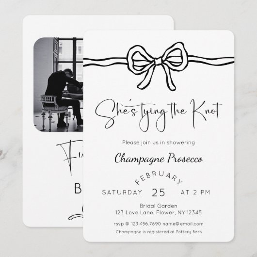 Ze bindt het knoop Vrijgezellenfeest vast Kaart (Voorkant / Achterkant)