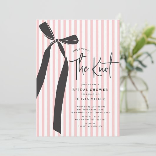 Ze bindt het knoop Vrijgezellenfeest vast Kaart (Staand voorkant)