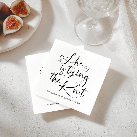 Ze bindt het knoop Vrijgezellenfeest vast Servet