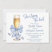 ZE BINDT HET KNOOPBLAUWE VRIJGEZELLENFEEST VAST KAART (Voorkant)