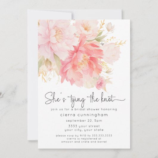 Ze bindt het knoopbloemige Vrijgezellenfeest Kaart (Voorkant)