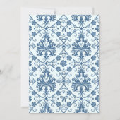 Ze bindt het Knot Blue Bow-Vrijgezellenfeest vast Kaart (Achterkant)