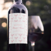 Ze bindt het Knot Blue Vrijgezellenfeest vast Wijn Etiket