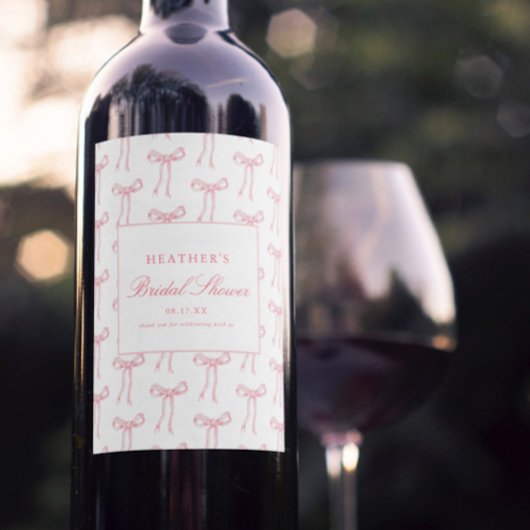 Ze bindt het Knot Blue Vrijgezellenfeest vast Wijn Etiket