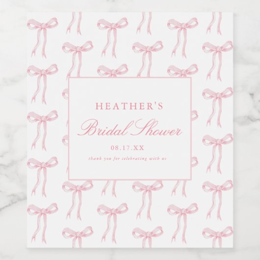 Ze bindt het Knot Blue Vrijgezellenfeest vast Wijn Etiket (Enkel label)