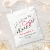 Ze bindt het Knot Bow Coquette Vrijgezellenfeest Bedankzakje (Geknipt)