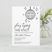 Ze bindt het Knot Disco Vrijgezellenfeest Kaart (Staand voorkant)