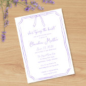 Ze bindt het Knot Hand Drawn Bow Vrijgezellenfeest Kaart