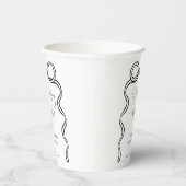 Ze bindt het Knot Modern Script-Vrijgezellenfeest Papieren Bekers (Rechts)