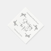 Ze bindt het Knot Modern Script-Vrijgezellenfeest Servet (Hoek)