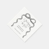 Ze bindt het Knot Modern Script-Vrijgezellenfeest Servet (Hoek)