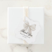 Ze bindt het Knot Pearls Bow Vrijgezellenfeest Bedankjes Labels (In situ)