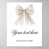 Ze bindt het Knot Pearls Bow Vrijgezellenfeest Poster (Voorkant)