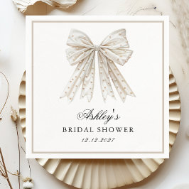 Ze bindt het Knot Pearls Bow Vrijgezellenfeest Servet