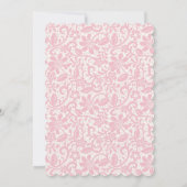 Ze bindt het Knot Pink Lace Bow Vrijgezellenfeest Kaart (Achterkant)