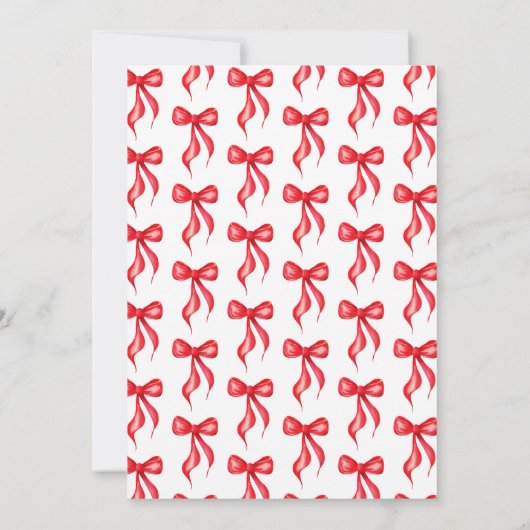 Ze bindt het Knot Red Bow Vrijgezellenfeest Kaart (Achterkant)