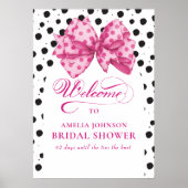 Ze bindt het Knot Vrijgezellenfeest Welkomstbord v Poster (Voorkant)