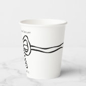 Ze bindt het moderne Vrijgezellenfeest aan de knoo Papieren Bekers (Achterkant)