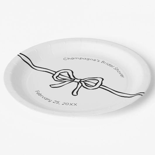 Ze bindt het moderne Vrijgezellenfeest aan de knoo Papieren Bordje (Gekanteld)