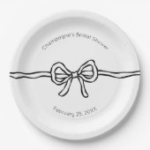 Ze bindt het moderne Vrijgezellenfeest aan de knoo Papieren Bordje (Voorkant)