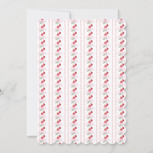 Ze bindt het Monogram van het Knot Cherry-Vrijgeze Kaart (Achterkant)