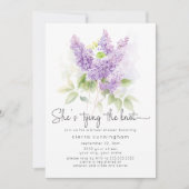 Ze bindt het Paarse Vrijgezellenfeest van de knoop Kaart (Voorkant)