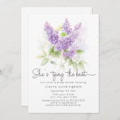 Ze bindt het Paarse Vrijgezellenfeest van de knoop Kaart (Voorkant / Achterkant)