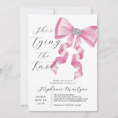 Ze bindt het Pink Bow Glam-Vrijgezellenfeest aan d Kaart (Voorkant)