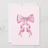 Ze bindt het Pink Bow Glam-Vrijgezellenfeest aan d Kaart (Achterkant)