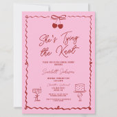 Ze bindt het rode Vrijgezellenfeest van de Knoopbo Kaart