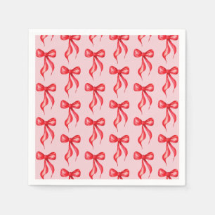 Ze bindt het Roze Rode Knoop Vrijgezellenfeest Servet