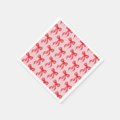 Ze bindt het Roze Rode Knoop Vrijgezellenfeest Servet (Hoek)