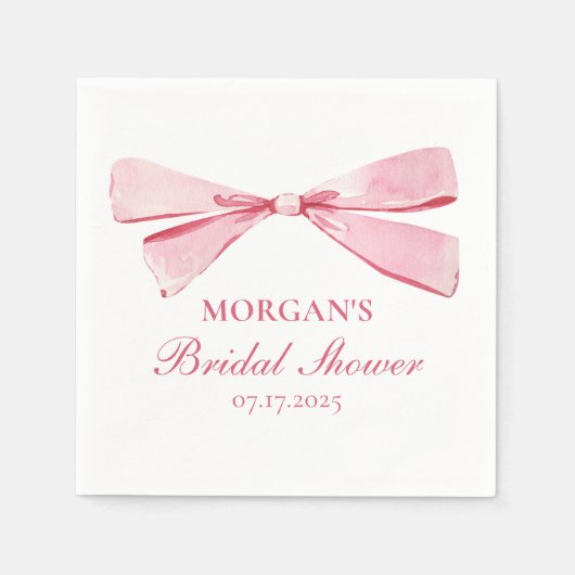 Ze bindt het roze Vrijgezellenfeest van de knoop Servet (Voorkant)