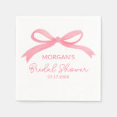 Ze bindt het roze Vrijgezellenfeest van de knoop Servet (Voorkant)