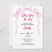 Ze bindt het simpele roze Vrijgezellenfeest van de Kaart (Voorkant)