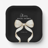 Ze bindt het Vrijgezellenfeest van de knoopboog Papieren Bordje (Voorkant)