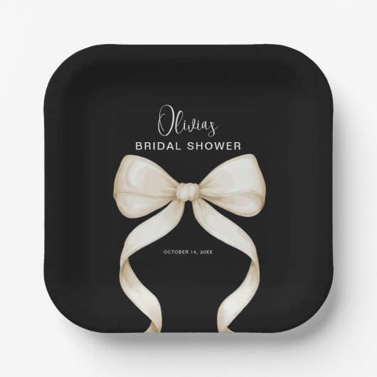 Ze bindt het Vrijgezellenfeest van de knoopboog Papieren Bordje (Voorkant)