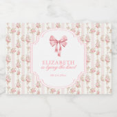 Ze bindt het Vrijgezellenfeest van de Knoopkokette Sparkling Wijnetiket (Enkel label)