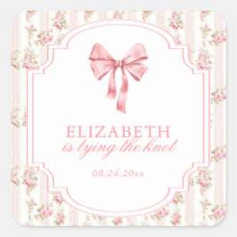 Ze bindt het Vrijgezellenfeest van de Knoopkokette Vierkante Sticker