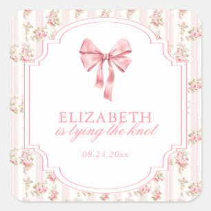 Ze bindt het Vrijgezellenfeest van de Knoopkokette Vierkante Sticker