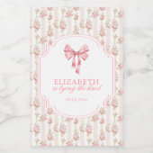 Ze bindt het Vrijgezellenfeest van de Knoopkokette Wijn Etiket (Enkel label)