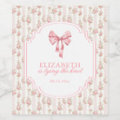 Ze bindt het Vrijgezellenfeest van de Knoopkokette Wijn Etiket (Enkel label)