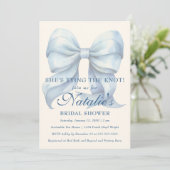 Ze bindt het Vrijgezellenfeest van de lichtblauwe Kaart (Staand voorkant)