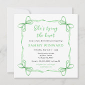 Ze bindt het Vrijgezellenfeest van het groene lint Kaart (Voorkant)