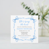 Ze bindt het Vrijgezellenfeest van het Knoopblauwe Kaart (Staand voorkant)