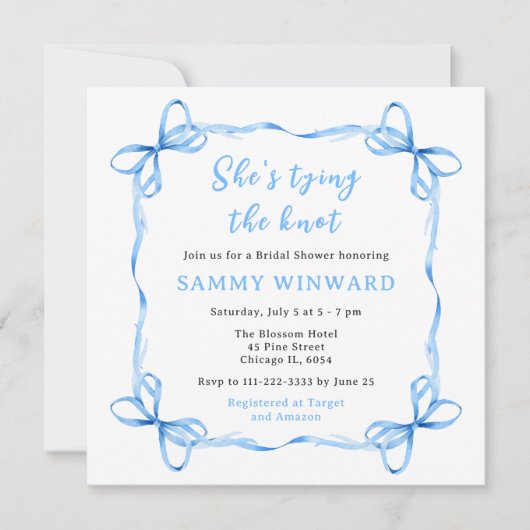 Ze bindt het Vrijgezellenfeest van het Knoopblauwe Kaart (Voorkant)