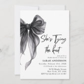 Ze bindt het zwarte Vrijgezellenfeest van de knoop Kaart (Voorkant)