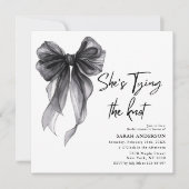 Ze bindt het zwarte Vrijgezellenfeest van de knoop Kaart (Voorkant)