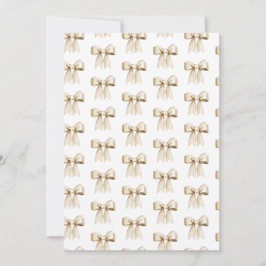 Ze bindt knoop linnen boog Vrijgezellenfeest Kaart (Achterkant)